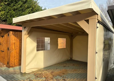 PERGOLATO CM 300X350 CON TELO MONOFALDA + TELI LATERALI