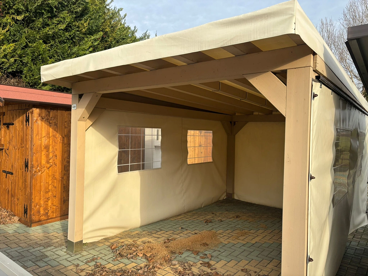 PERGOLATO CM 300X350 CON TELO MONOFALDA + TELI LATERALI